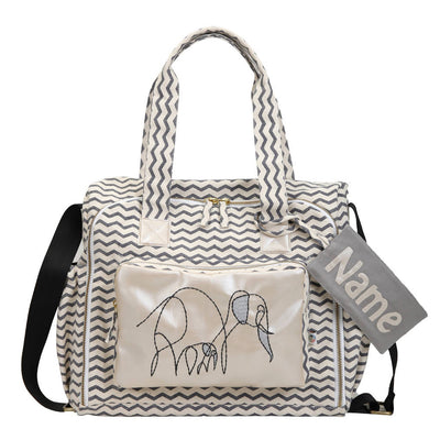 Organic Canvas Baby Bag | Elephant | Grey