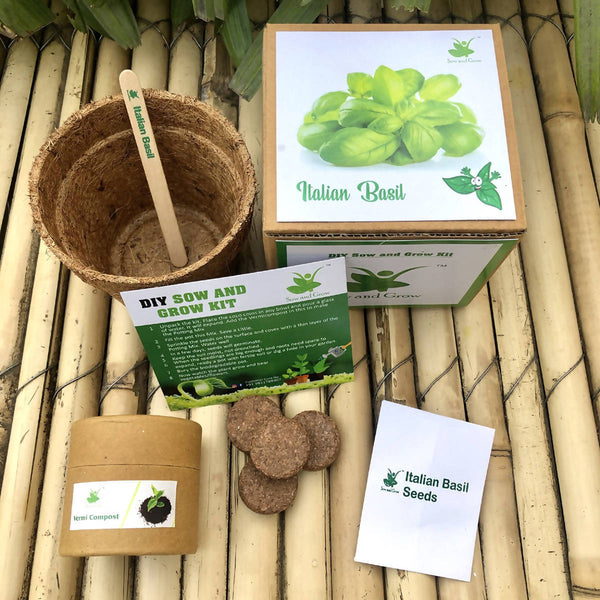 DIY Italian Basil Genovese Gardening Kit