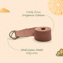 Cotton Yoga Belt | D-Ring Belt | Beige