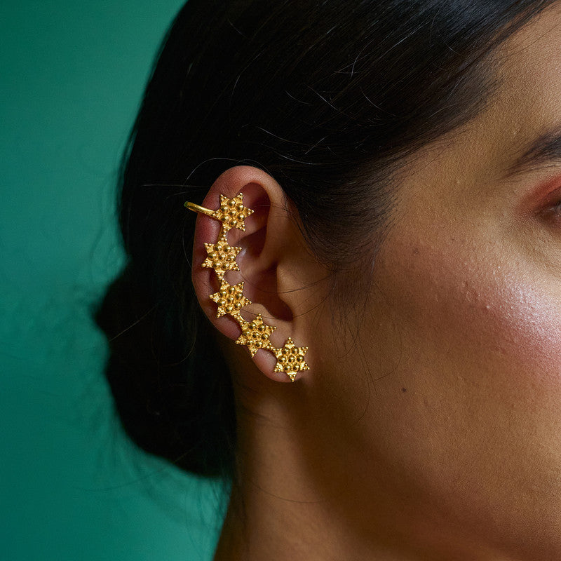 Brass Ear Cuffs | Star | 22K Gold Plated