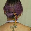 Wooden Hair Stick | Cotton Tassels | Multicolour