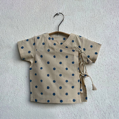 Organic Cotton Top and Pants Set for Baby | Angrakha | Blue