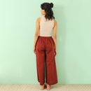 Pure Cotton Flared Pants | Maroon