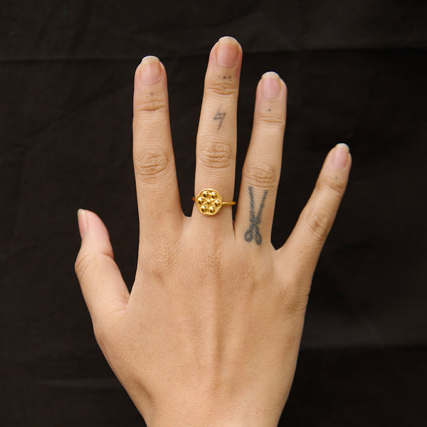 Brass Ring | Adjustable | 22K Gold Plated