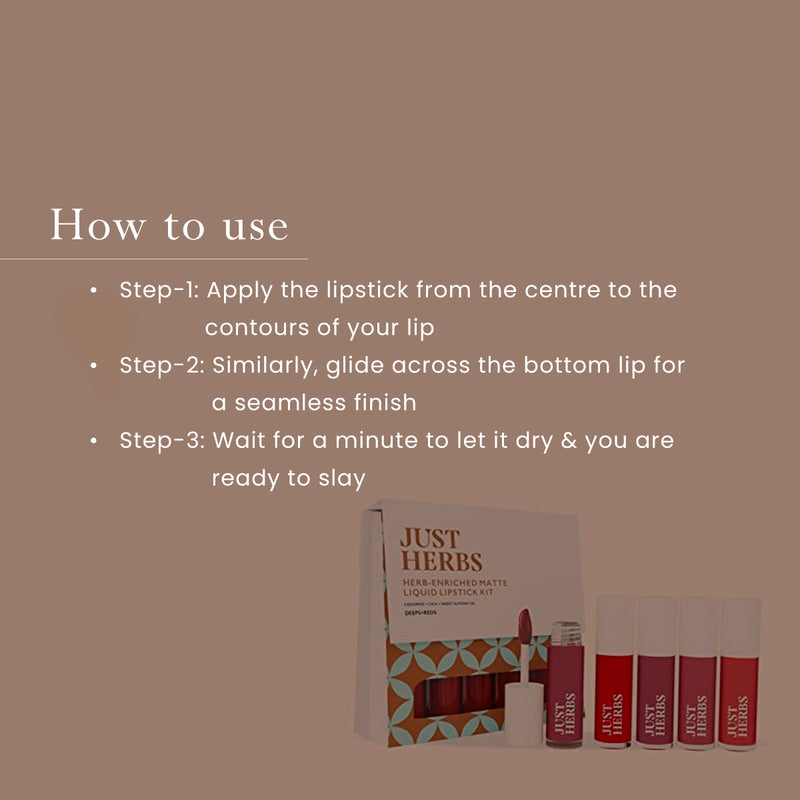 Liquid Lipstick Kit | Paraben & Silicon Free | Deeps & Reds | Set of 5