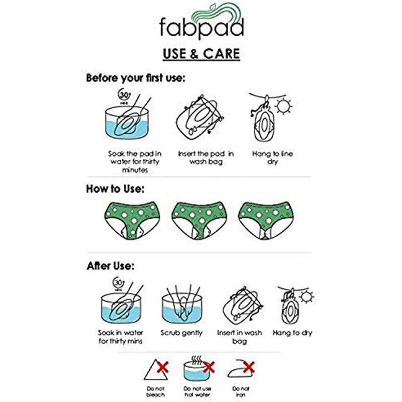 Reusable Sanitary Pads | Cotton Cloth Pads | Leak-Proof | Pack of 8