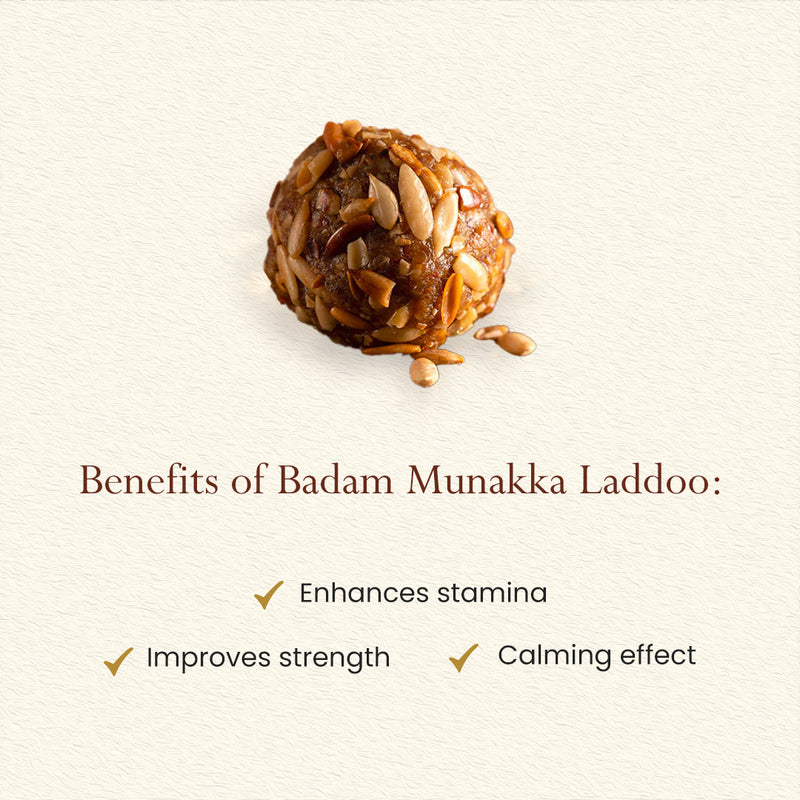 Badam Munakka Laddoo | Enhances Stamina | Pack of 12