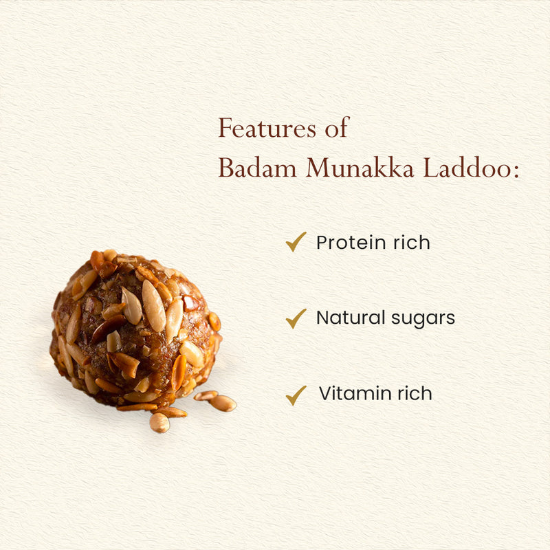 Badam Munakka Laddoo | Enhances Stamina | Pack of 12