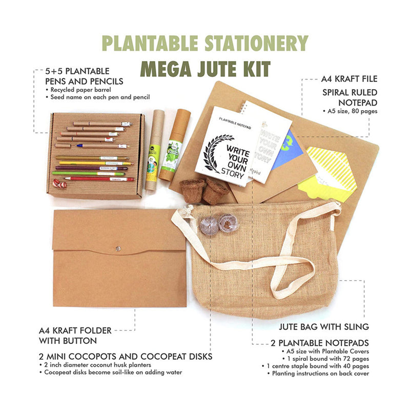 Plantable Stationary Kit | Eco Friendly | Set of 17