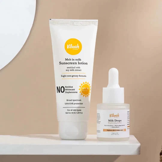 Skin Brightening Serum | SPF 50 Sunscreen Combo | Combo of 2