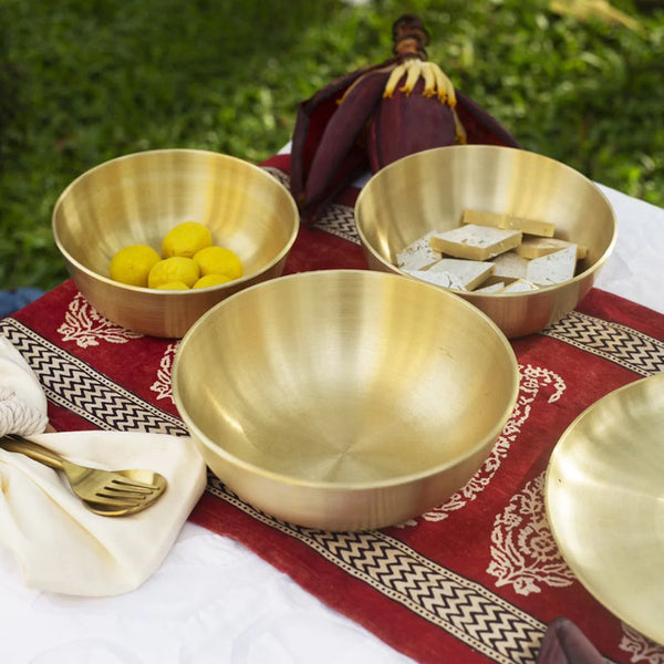 Kansa Serving Bowl | Gold