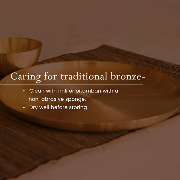 Bronze Utensils | Kansa Thali | 10.5 Inches