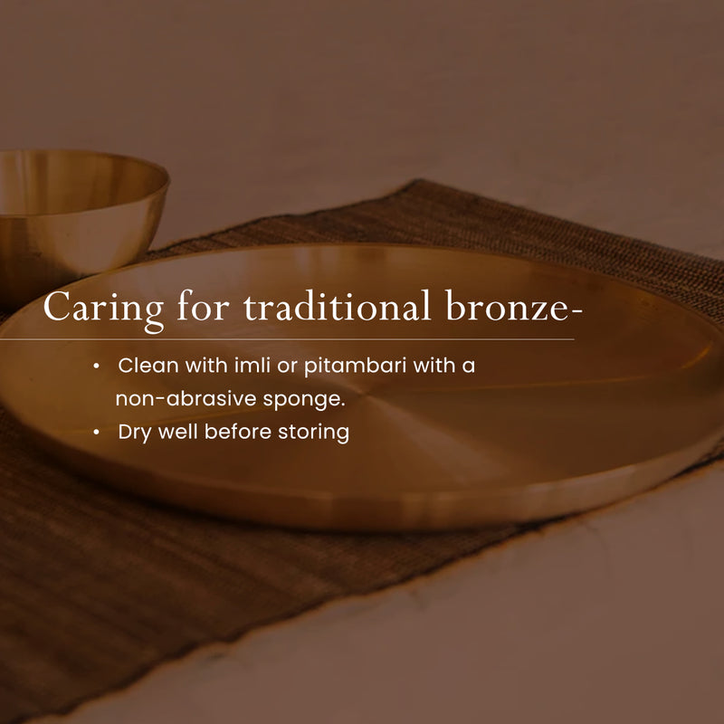 Bronze Utensils | Kansa Thali | 10.5 Inches