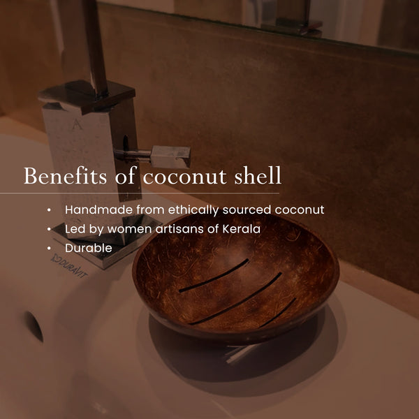 Soap Dish | Coconut Shell | Set of 2.