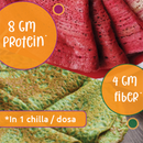 Millets Instant Chilla, Dosa Mix With Beetroot & Spinach Protein Sprouted Lentils | Pack of 2