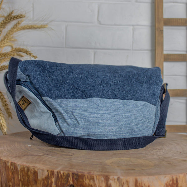 Denim Bags | Backpack | Upcycled Convertible Tote | Blue