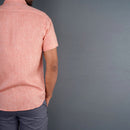 Pure Linen Shirt | Half Sleeves | Pink