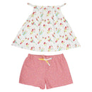 Organic Cotton Shorts Set for Girls | White