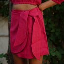 Mini Skirt | Linen Skirt | Magenta