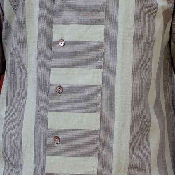 Pure Cotton Shirt | Detachable Sleeves | Grey