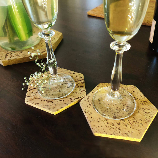 Natural Cork Coasters Set of 4