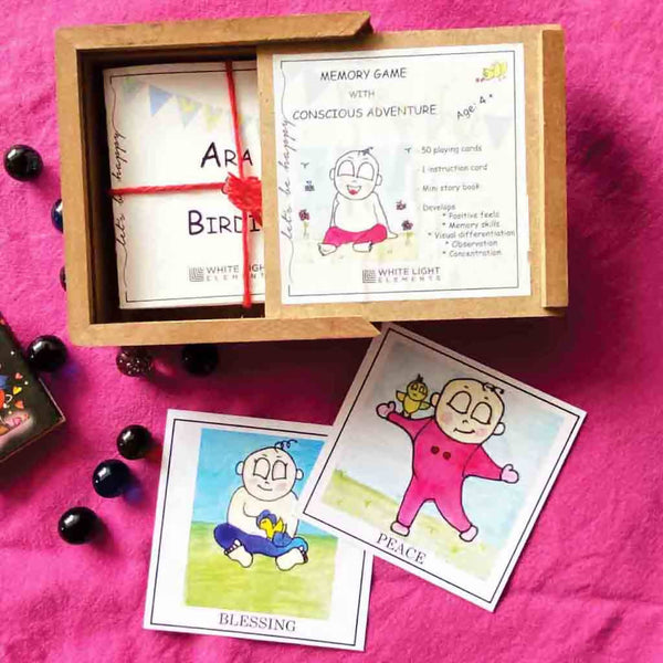 Wooden Handcrafted Togetherness Memory Game