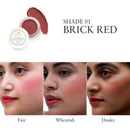 Gifts for Her | Herb-Enriched Lip & Cheek Tint | Pink Forever & Brick Red | Set of 2