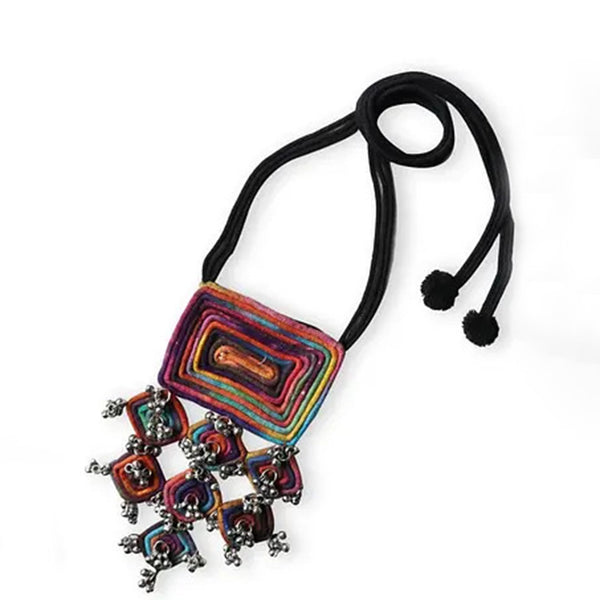 Handcrafted Jute Necklace With Antique Ghungroos