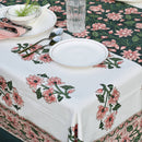 Handblock Printed |Cotton Table Cover | Pink & Green