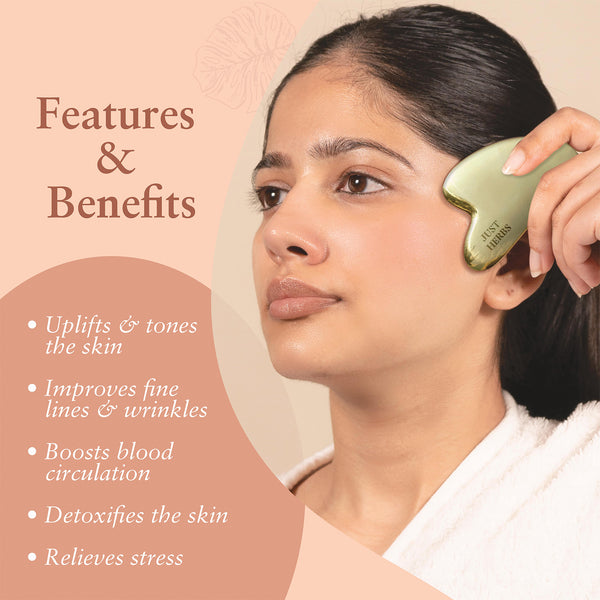 Gua-Sha | Kansa Face Massage Tool | For Fine Lines, Uplifted & Glowing Skin | 144 g