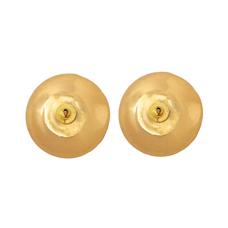 Brass Stud Earrings | Gold Plated