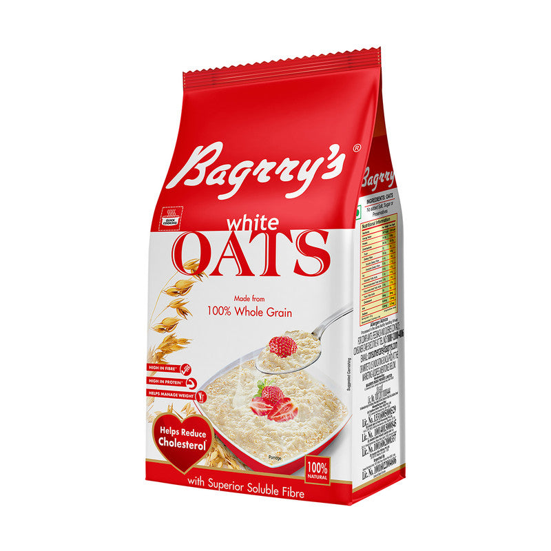 Bagrry's 100% Jumbo Rolled Oats - High in Fibre, Protein