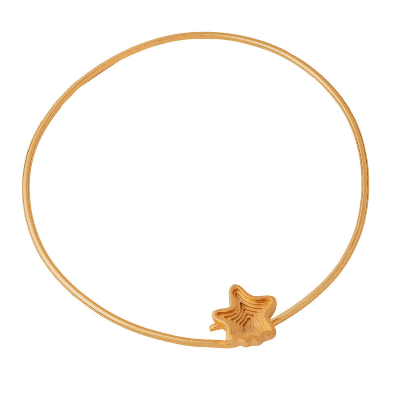 Brass Choker Necklace |  18K Gold Plated