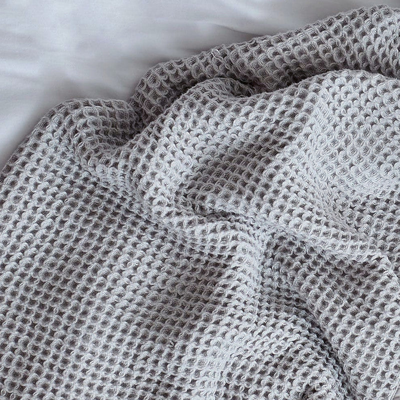 Organic Cotton Blanket Double | Light Grey