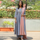 Angrakha Kurta | 100% Cotton | Powder Blue