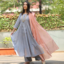 Angrakha Kurta | 100% Cotton | Powder Blue