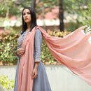 Angrakha Kurta | 100% Cotton | Powder Blue