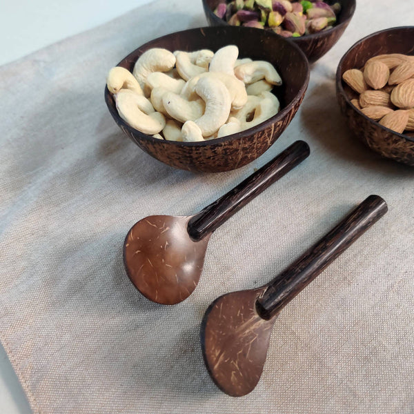 Cutlery Set | Coconut Shell | Set of 4 | 13 cm