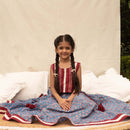 Pure Cotton Lehenga Set for Girls | Blue & Maroon