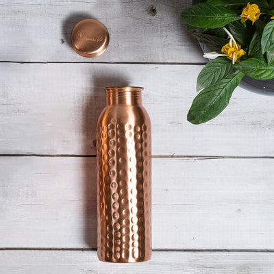 Hammered Copper Bottle | 1 Litre