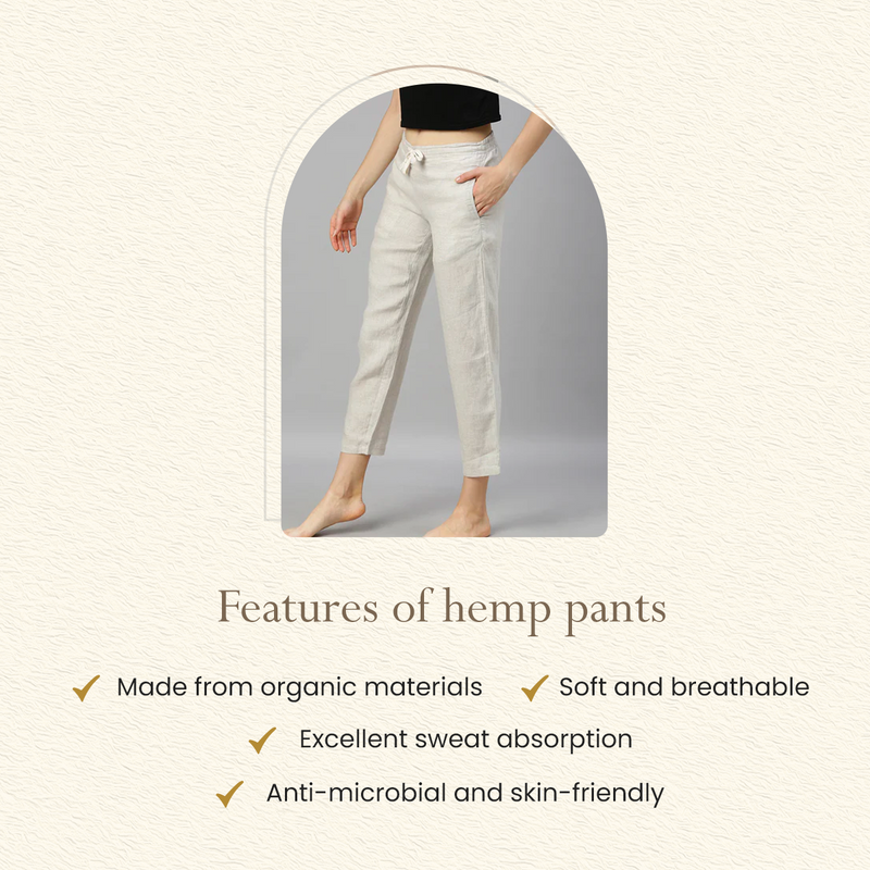 Women Pants | Hemp | Off White.