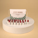 Just Herbs Ayurvedic Mini Lipstick | Shade Sample Kit | 16 Shades