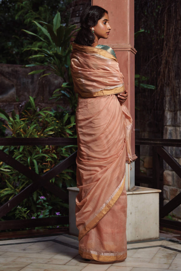 Maheshwari Silk  Saree | Pink