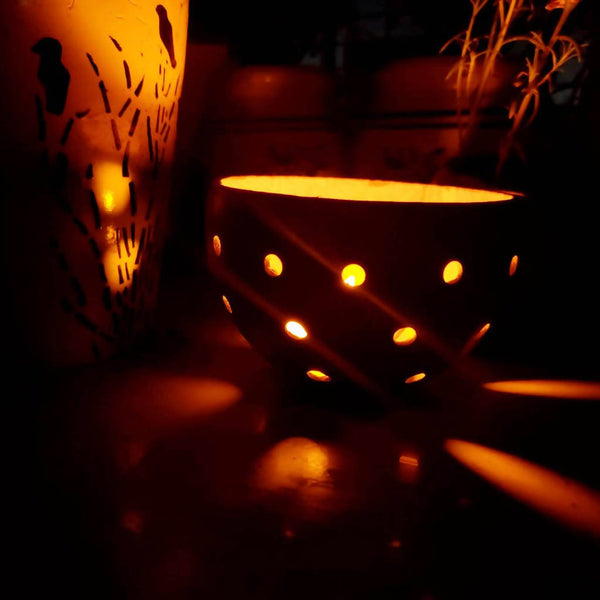 Tea Light Holder | Coconut Shell Diya Holder