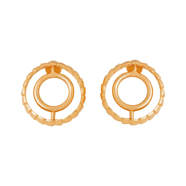 Brass Circular Studs | Gold Plated