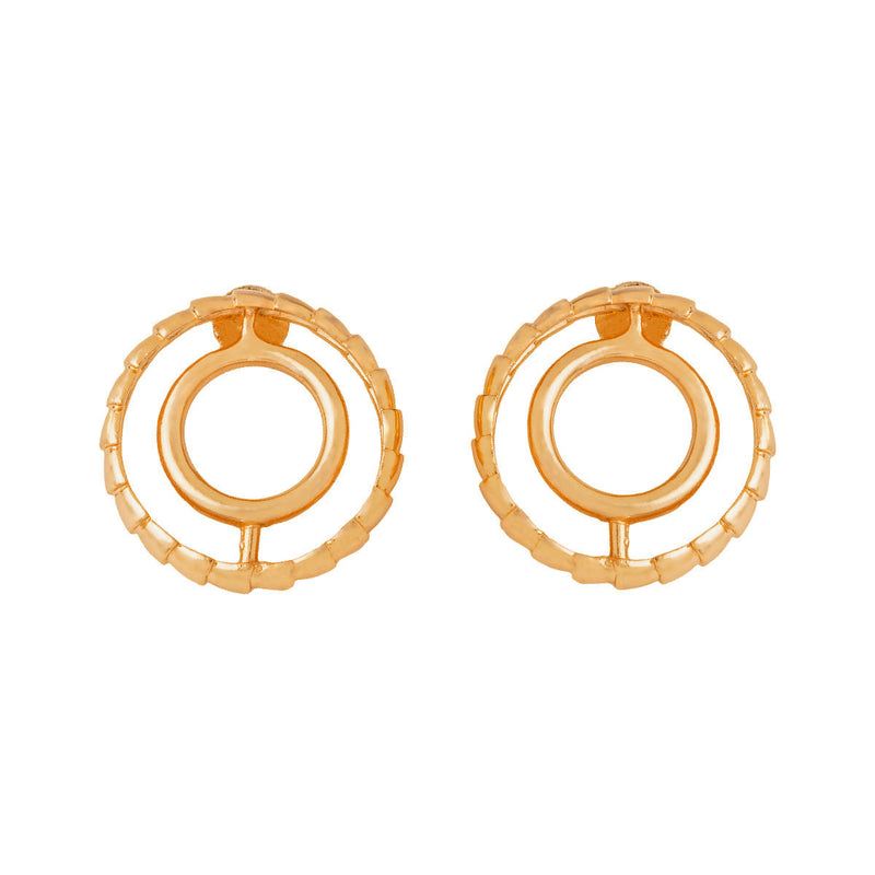 Brass Circular Studs | Gold Plated