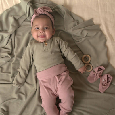 100% Organic Cotton Baby Blanket | Sage
