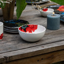 Ceramic Bowl | Ivory & Red | Lead-Free