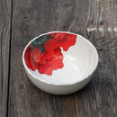 Ceramic Bowl | Ivory & Red | Lead-Free