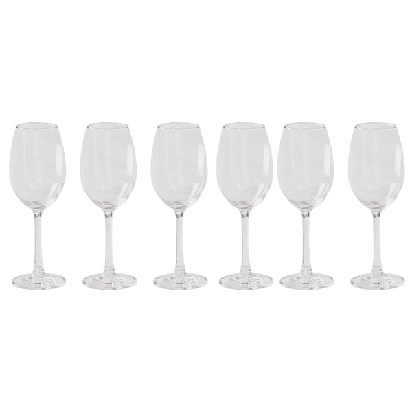 Glass Wine Glasses | Set of 6 | Transparent